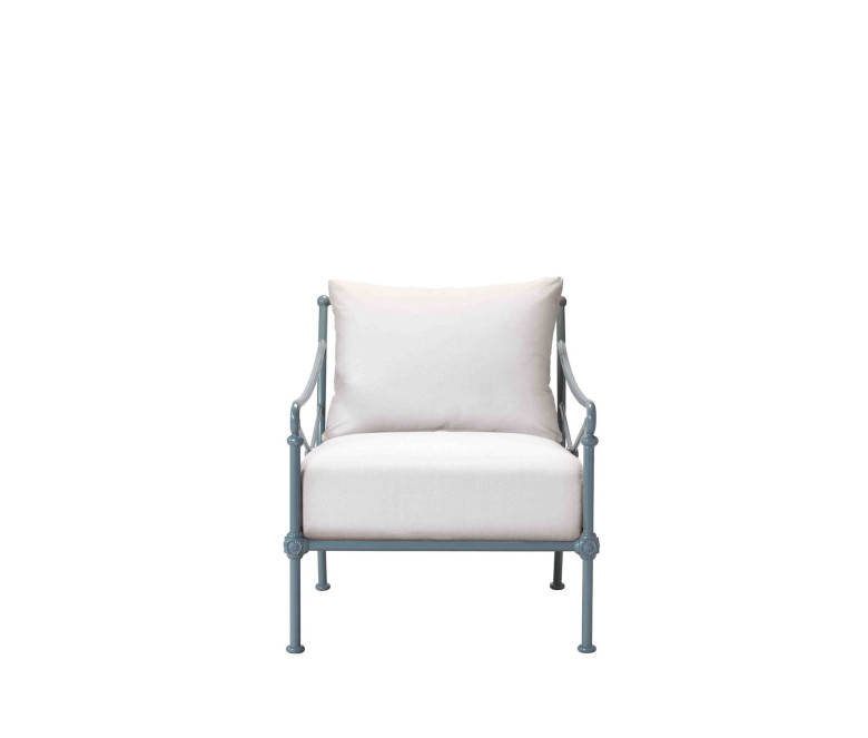 Salon de jardin en aluminium bleu - 4 places