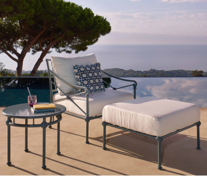 Ensemble de jardin en aluminium bleu