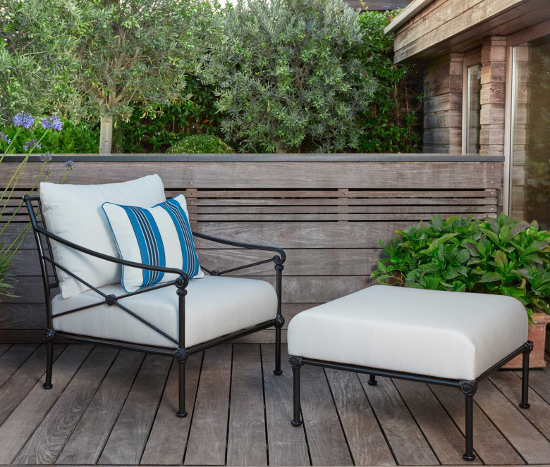 Ensemble de jardin en aluminium bleu