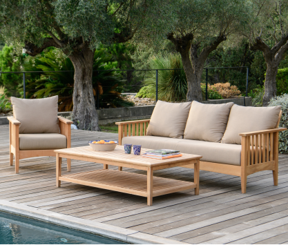 Salon de jardin en teck - 4 places