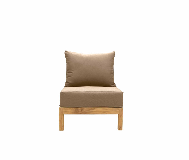 Salon de jardin modulable en teck - 6 places