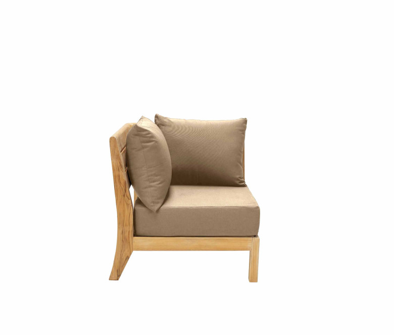 Salon de jardin modulable en teck - 6 places