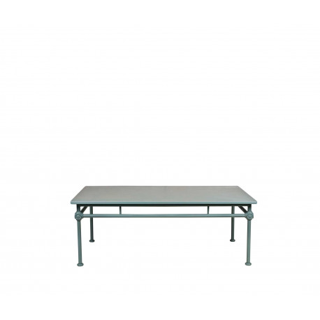 Table basse rectangulaire en aluminium - BLEU