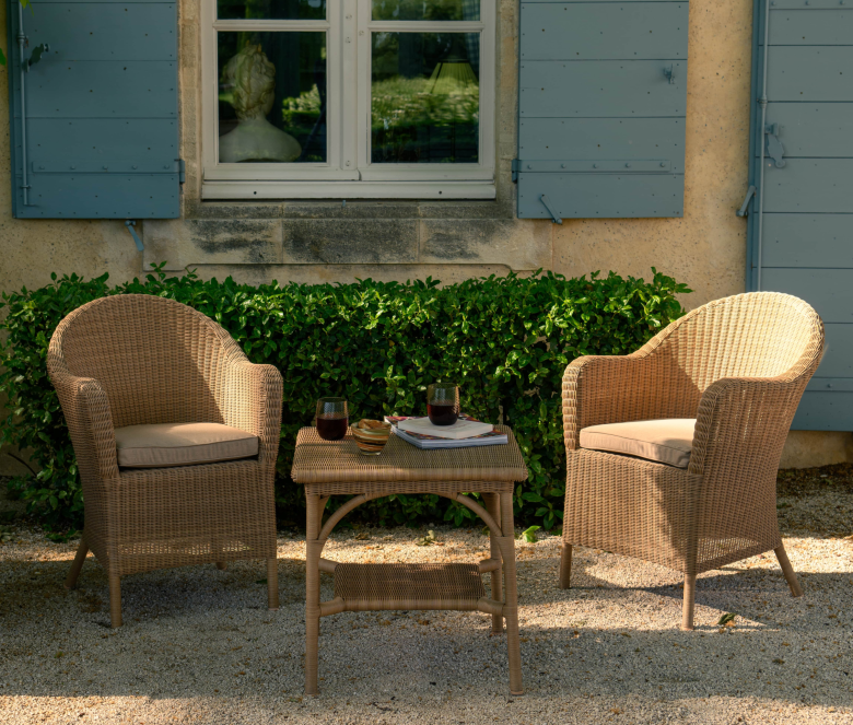 Ensemble duo de jardin en résine tressée
