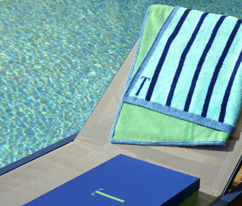Drap de bain de Pierre Charpin (bleu)