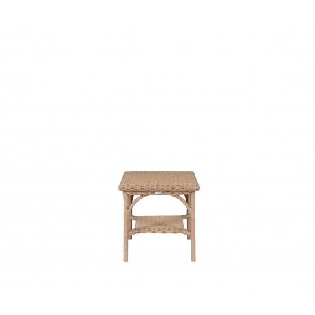 Table d'appoint carrée en résine tressée