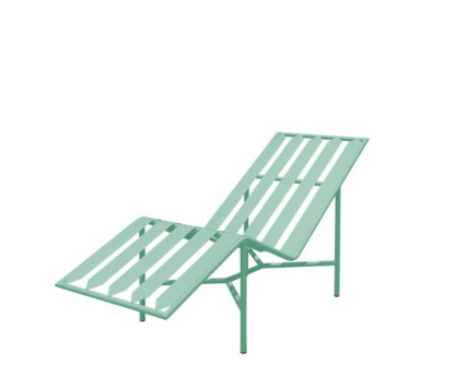 Chaise longue en inox - Vert