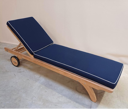 Chaise longue en teck Camarat avec housse de protection - MODELE EXPO