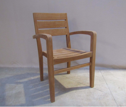 Fauteuil empilable en teck Exeter - MODELE EXPO