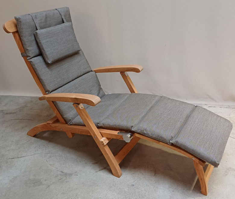 Transat pliant Normandie teck massif - MODELE EXPO