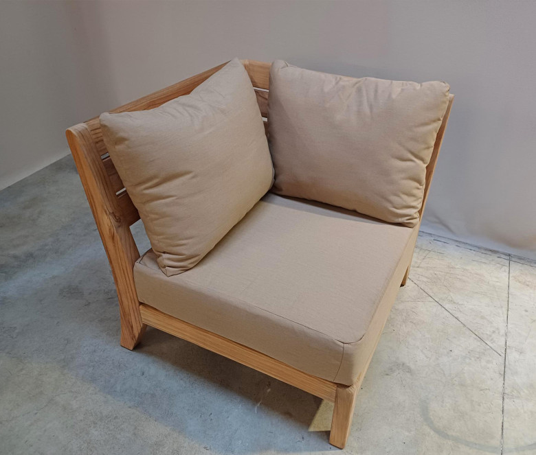 Module d'angle en teck Exeter - MODELE EXPO