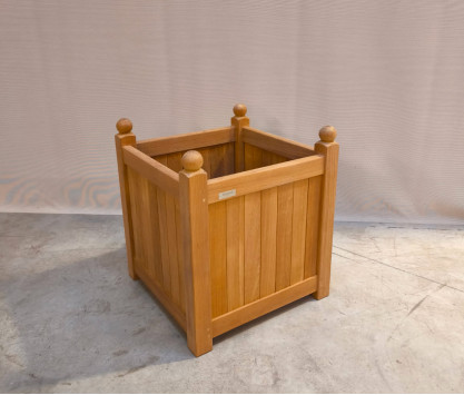 Caisse en teck 52 x 52 cm - MODELE EXPO