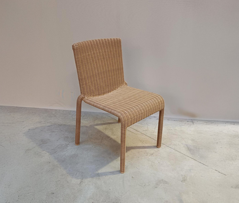 Chauffeuse Colonial, résine tressée Beige - MODELE EXPO