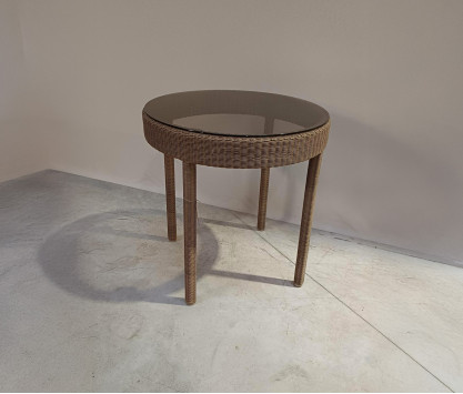 Guéridon Shanghai plateau verre ancien modèle - MODELE EXPO