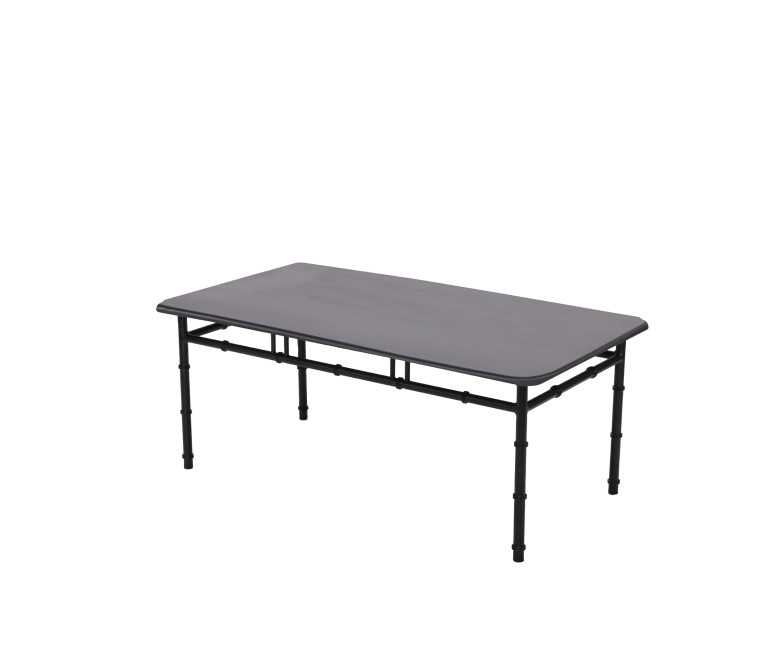 Table basse rectangulaire en aluminium noir Bamboo
