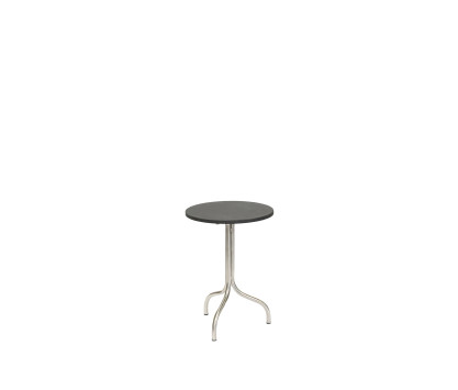 Table d'appoint en inox poli et plateau en granit