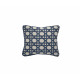 Coussin d'appoint cannage Noir Coral bleu