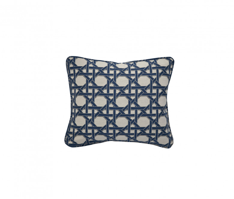 Coussin d'appoint cannage Bleu