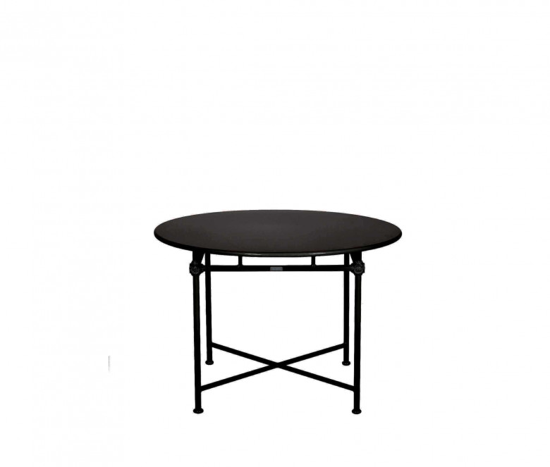 Table ronde en aluminium Ø 110 cm - NOIR