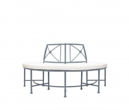 Banc semi-circulaire en aluminium - BLEU