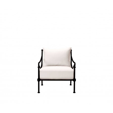 Fauteuil bas de jardin en aluminium - NOIR