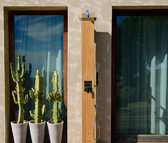 GIANTEX douche solaire de jardin 38l 217,5cm avec pommeau de douche à  rotation libre température et pression robinet réglable argent