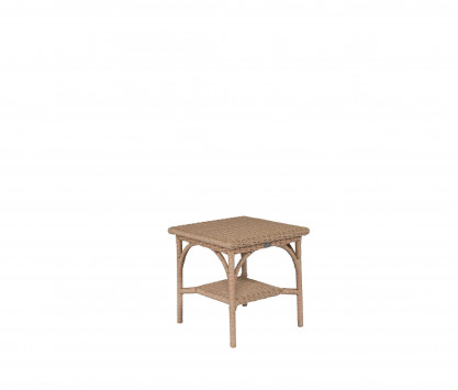 Tavolino quadrato in resina intrecciata