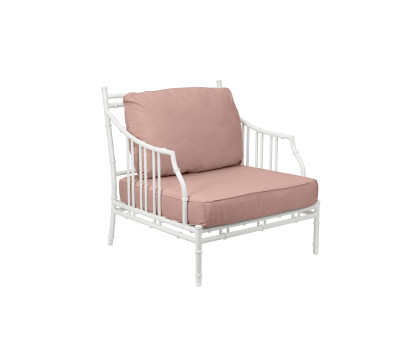 Poltrona in alluminio bianco Bamboo