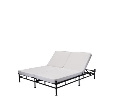 Daybed 2 posti in alluminio nero 1800