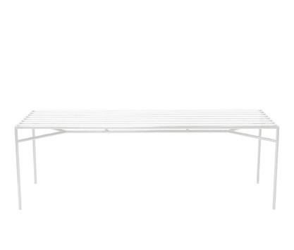 Tavolo rettangolare inox - Bianco