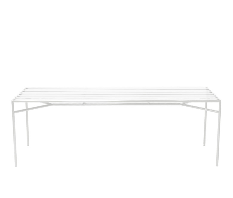Tavolo rettangolare inox - Bianco